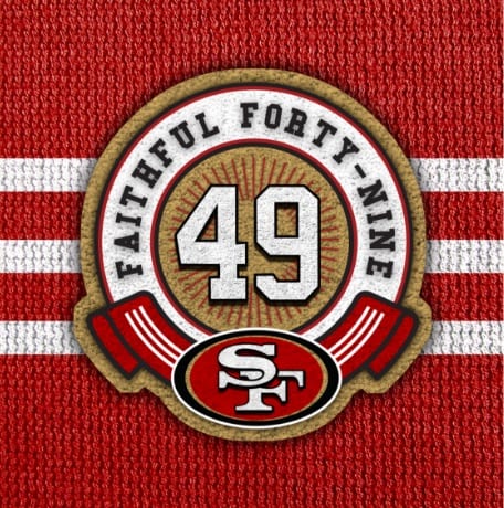 San Francisco 49ers - A symbol that represents generations of 49ers  tradition. Whether defending your home turf or invading road cities, you,  The Faithful, have been the constant. Stake your claim and